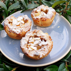 Mini apple and almond tarts