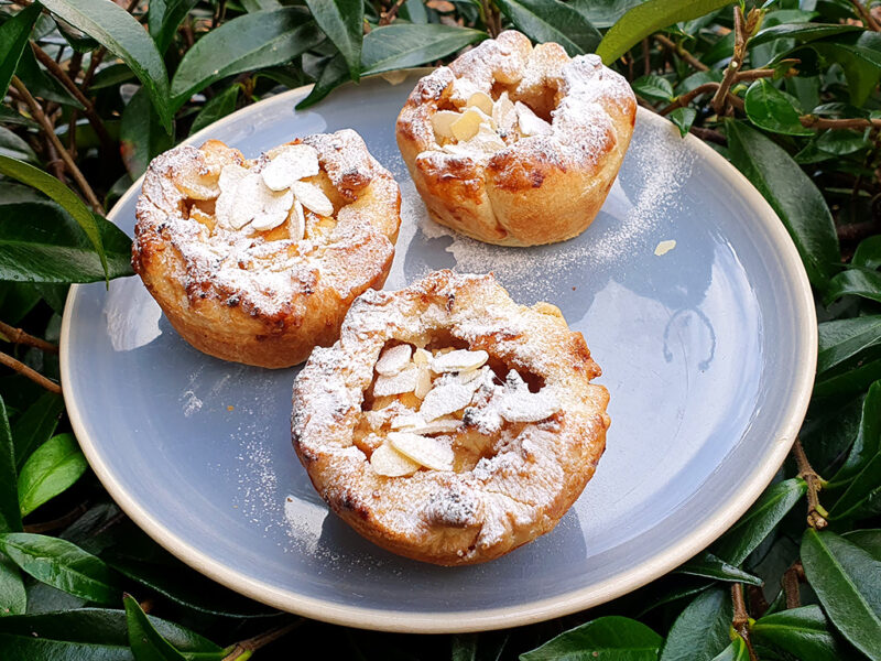 Mini apple and almond tarts