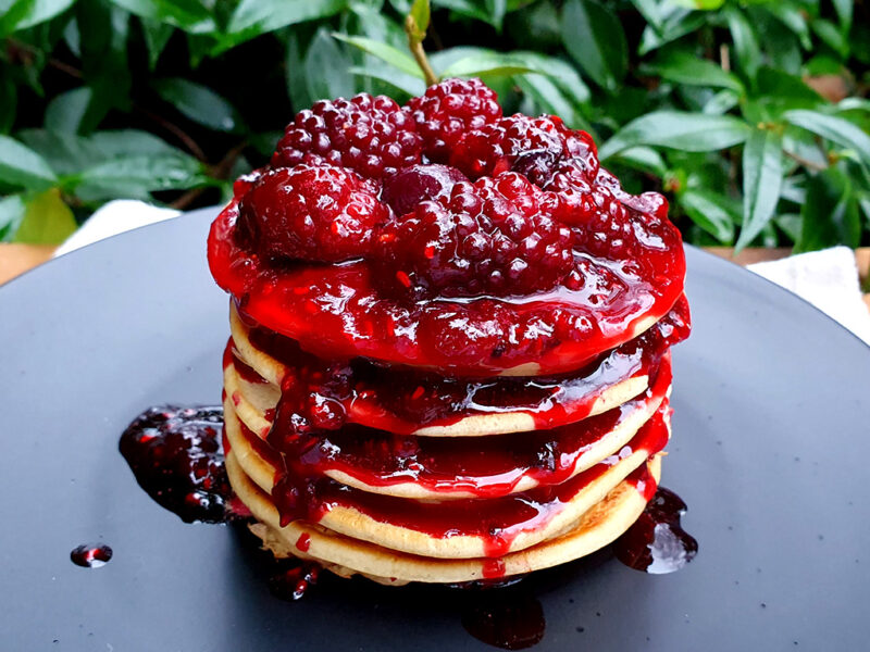 Mixed berry pancakes