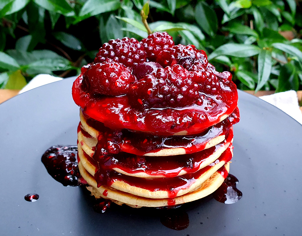 Mixed berry pancakes