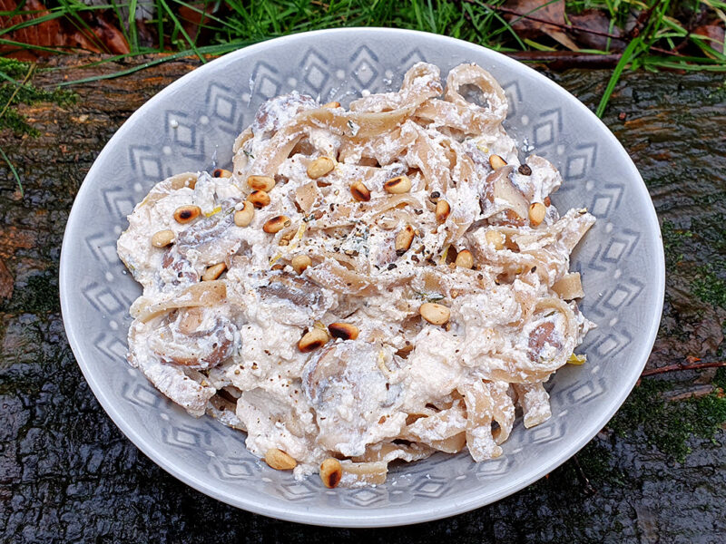 Mushroom and ricotta pasta