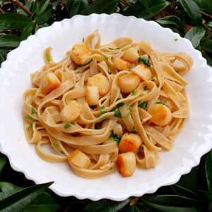 Scallop pasta