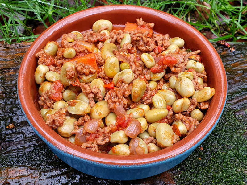 Spiced beef ragu with broad beans