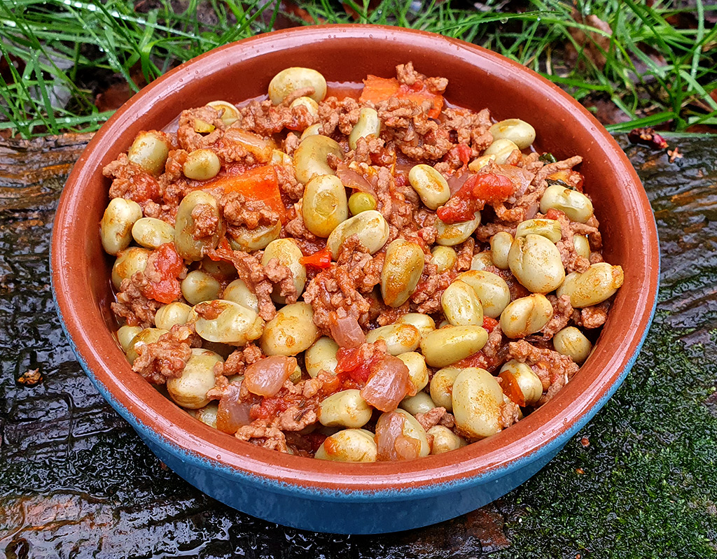 Spiced beef ragu with broad beans