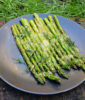 Grilled asparagus with mustard and dill sauce
