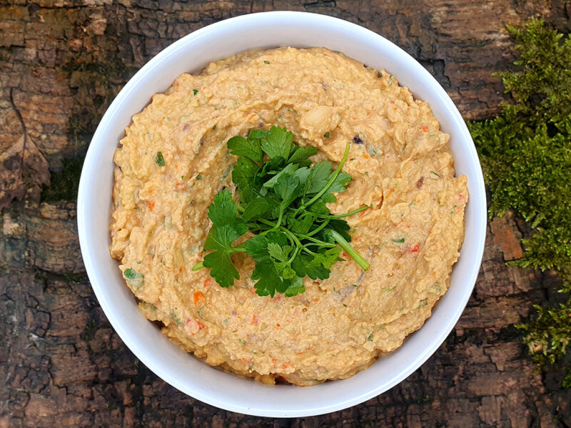 Roast pepper and onion hummus