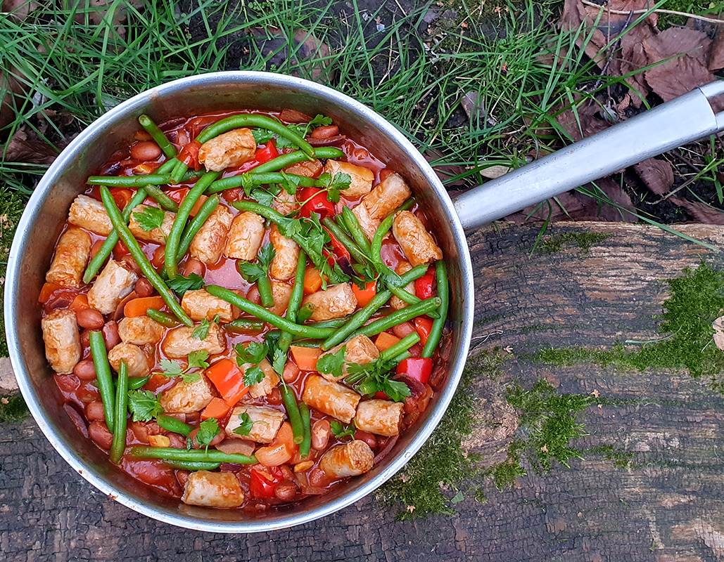 Sausage and beans stew