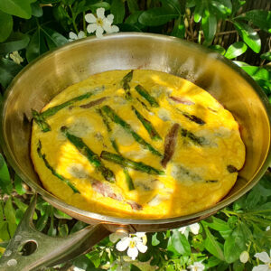 Asparagus and anchovy frittata