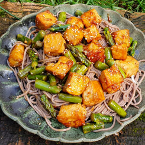 Asparagus and tofu stir-fry