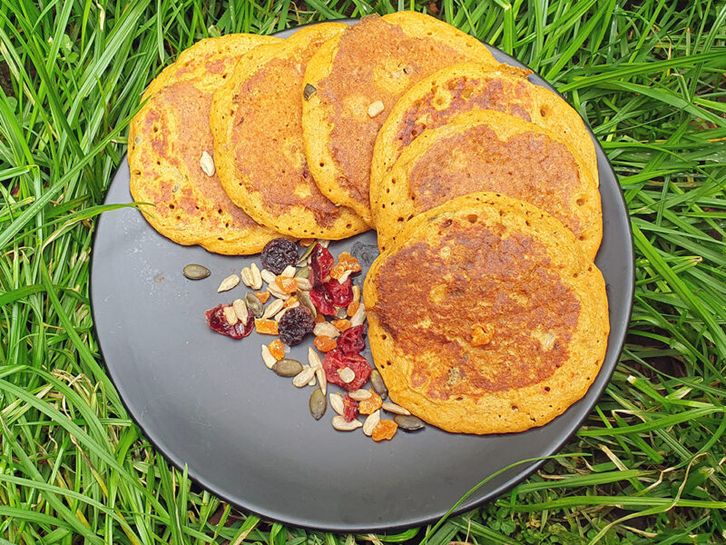 Carrot and oat pancakes