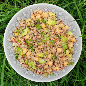 Spiced quinoa and chickpea salad