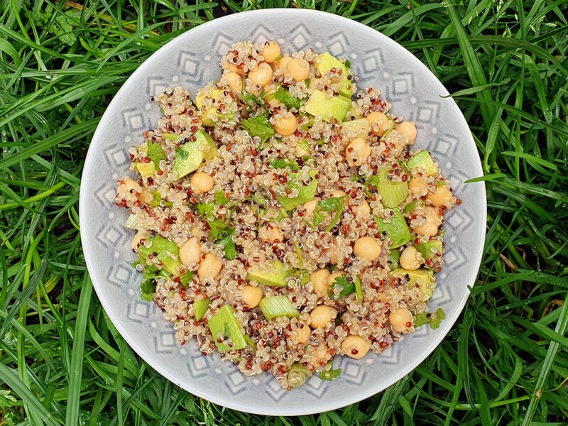 Spiced quinoa and chickpea salad