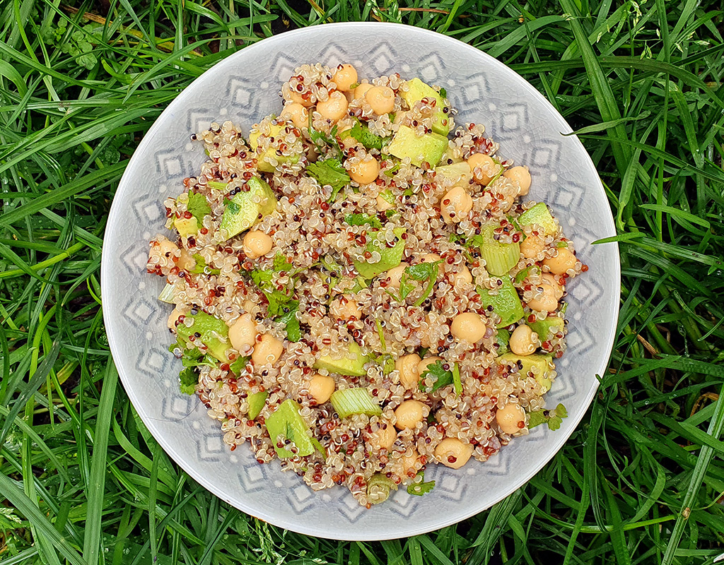 Spiced quinoa and chickpea salad