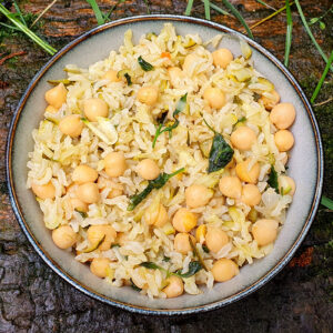 Courgette and chickpea rice