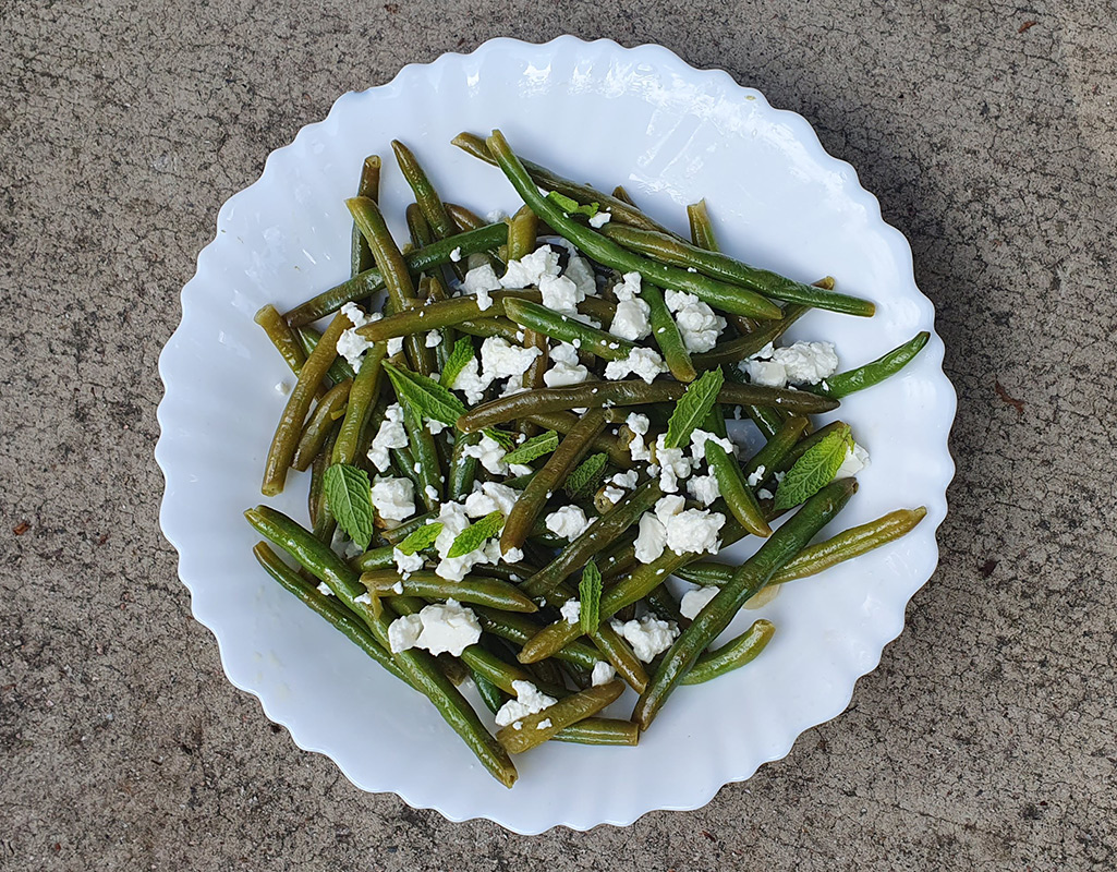 Green beans with feta