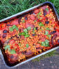 Mexican-style potato and chickpea bake