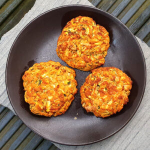 Vegan courgette and bean patties