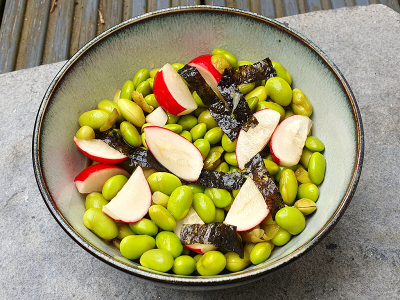 Edamame and radish salad