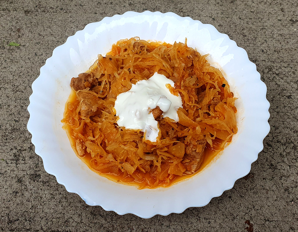 Hungarian pork and sauerkraut goulash