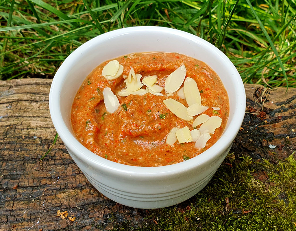 Mediterranean roasted aubergine and pepper dip