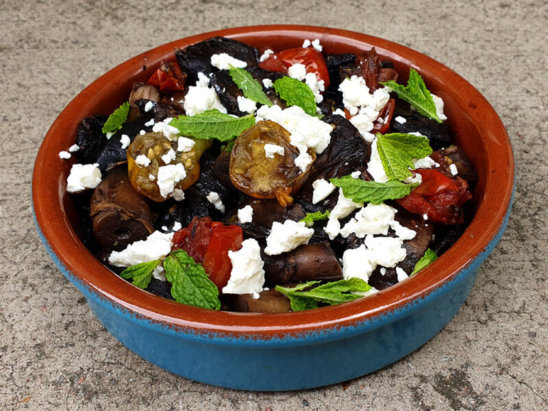 Sauteed mushroom with feta