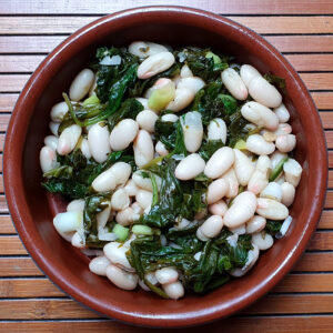 Beans with spinach