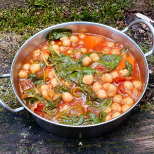 Chickpea and spinach curry