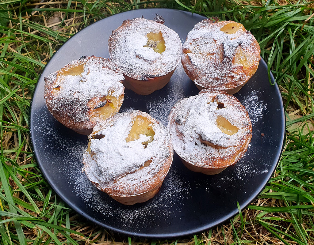 Gluten-free coconut and kiwi muffins