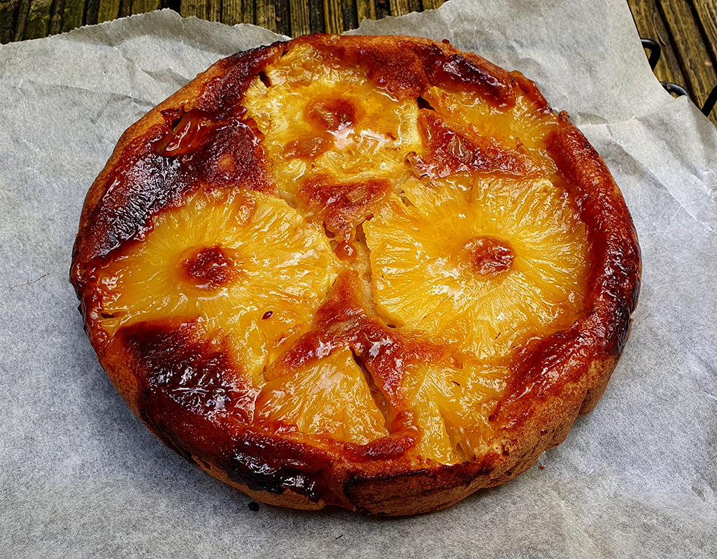 Pineapple and ginger upside-down cake