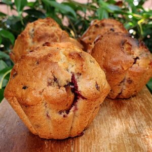 Blackberry and yoghurt muffins