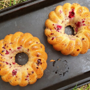 Mini blackberry bundt cakes