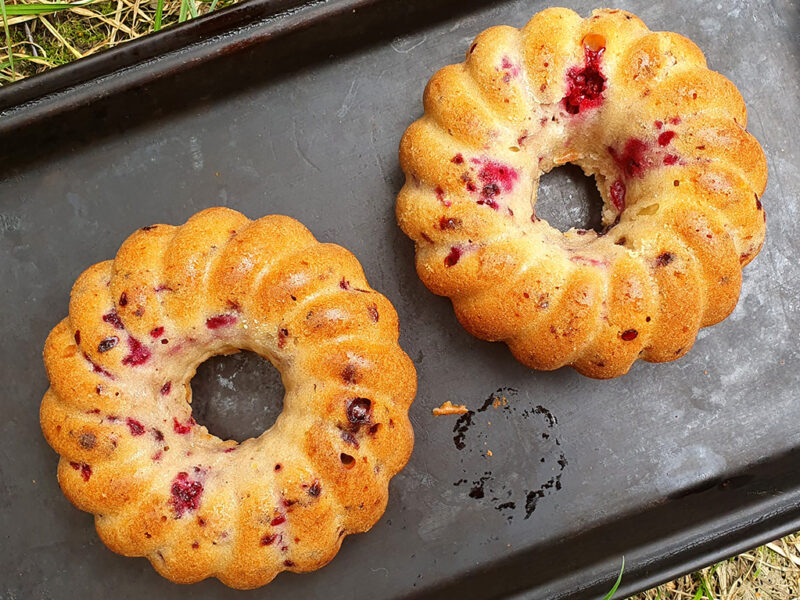 Mini blackberry bundt cakes