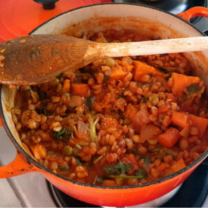 Mixed vegetable stew with broccoli