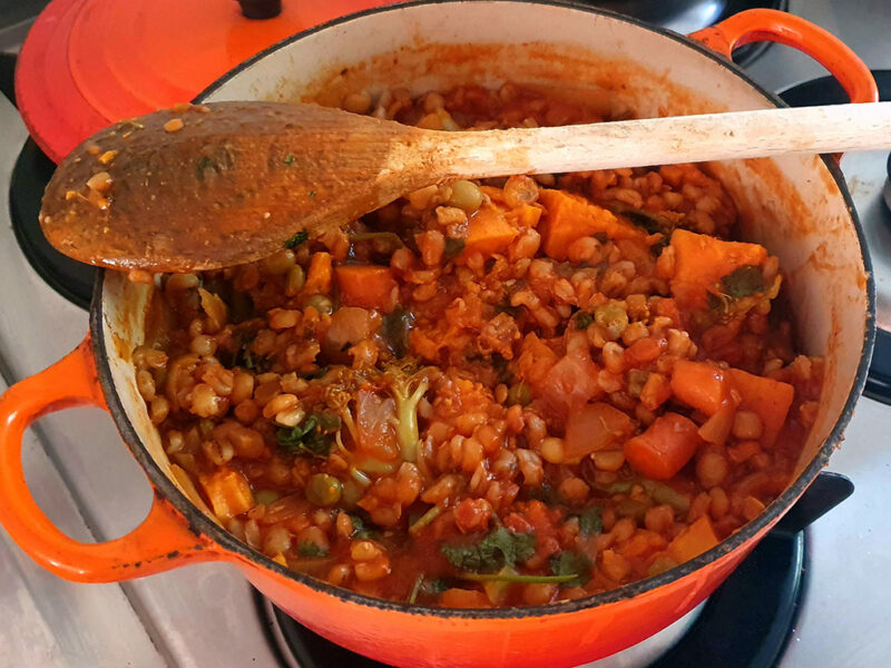 Mixed vegetable stew with broccoli