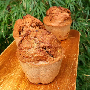 Chestnut chocolate banana muffins