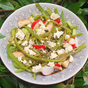 Japanese-style runner bean salad