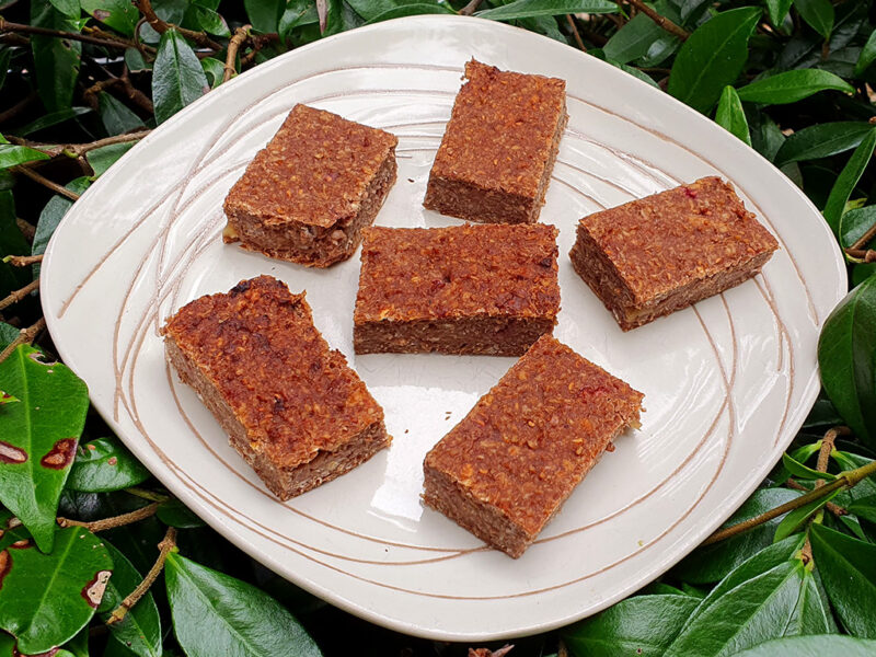 Raspberry and chocolate oat bars