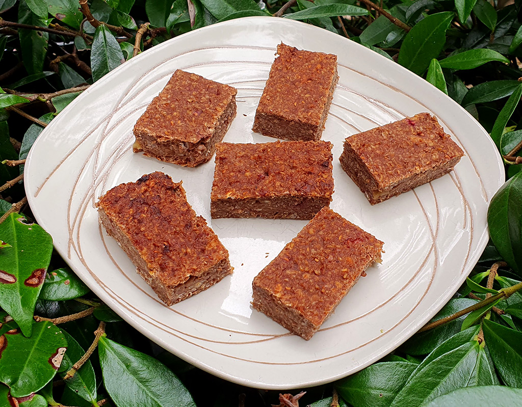 Raspberry and chocolate oat bars