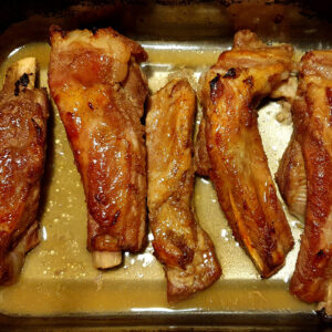 Orange and maple glazed spare ribs