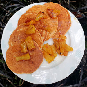 Orange and pineapple pancakes