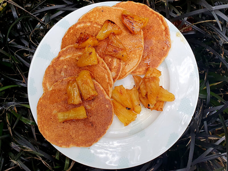 Orange and pineapple pancakes