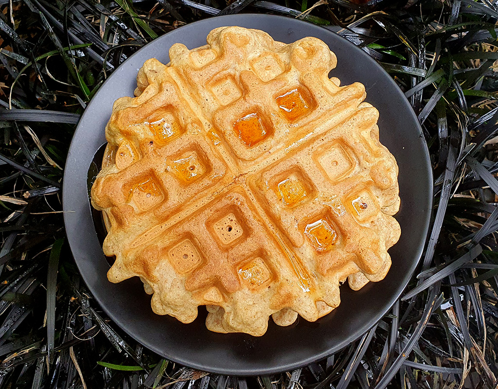 Spiced apple waffles