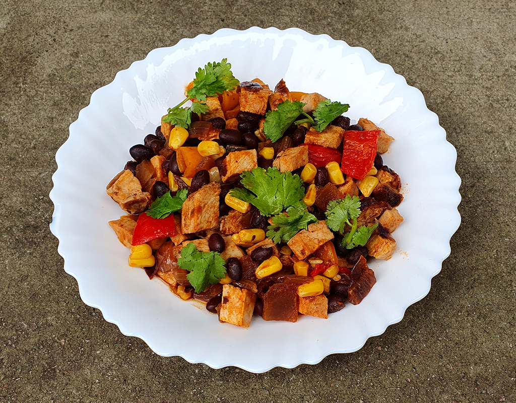 Mexican-style pork with beans