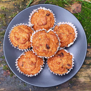 Spiced apple and banana muffins