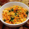 Spinach pasta with butternut squash sauce