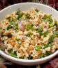 Steamed rice with lentils and kale