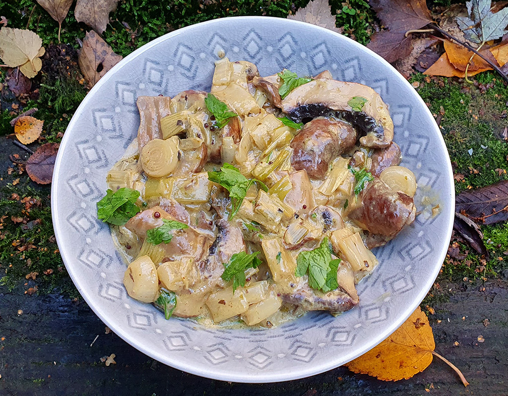 Vegan creamy mushroom