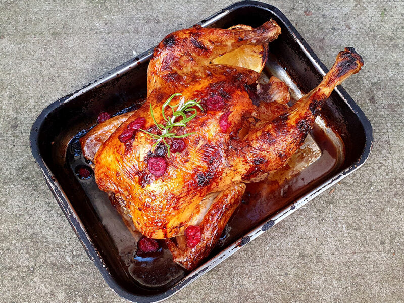 Cranberry roasted chicken