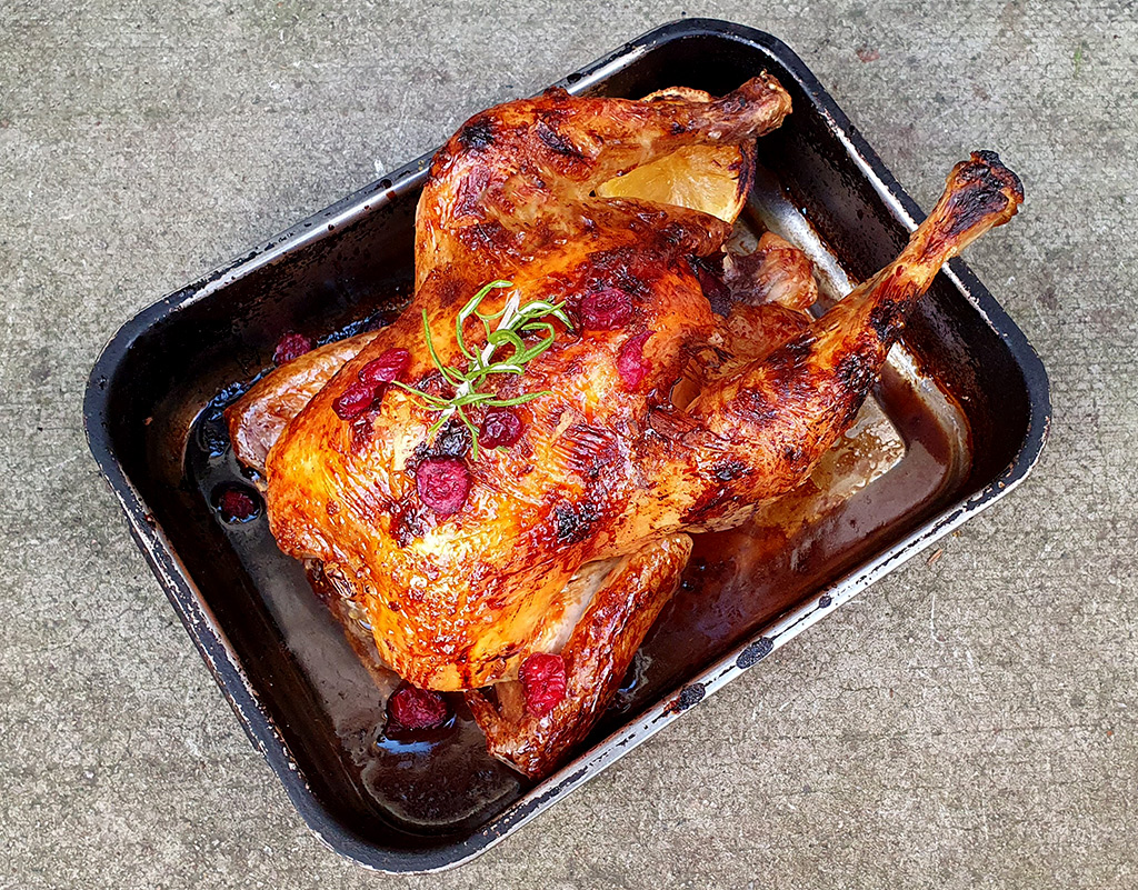 Cranberry roasted chicken