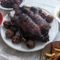 Roasted duck with duck brandied cherries